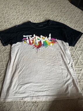 Marcel Colorblock 'Trippy' Graphic Short Sleeve Tee - Black & White